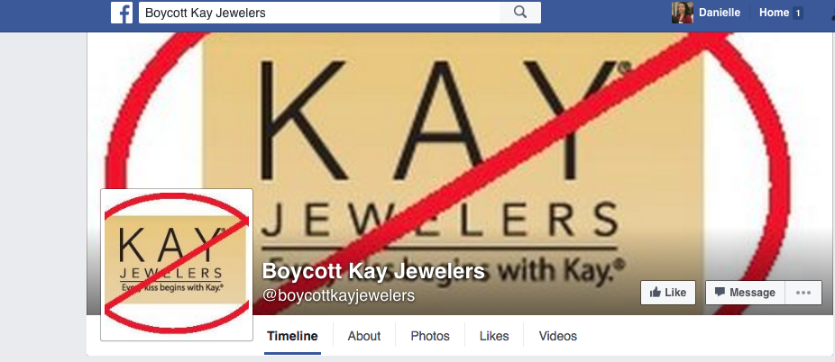 Boycott Kay Jewelers Facebook Group