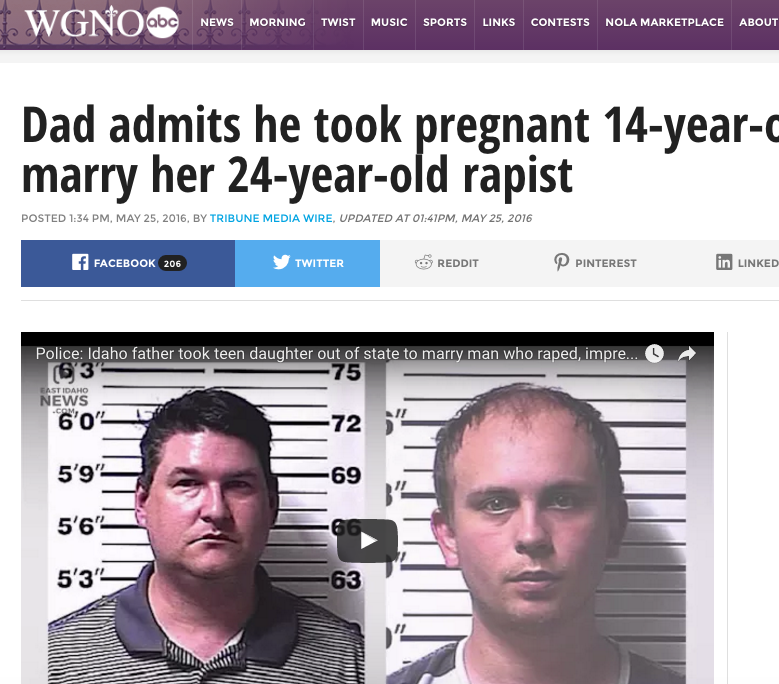 Dad admits he took pregnant 14-year-old daughter to marry her 24-year-old rapist