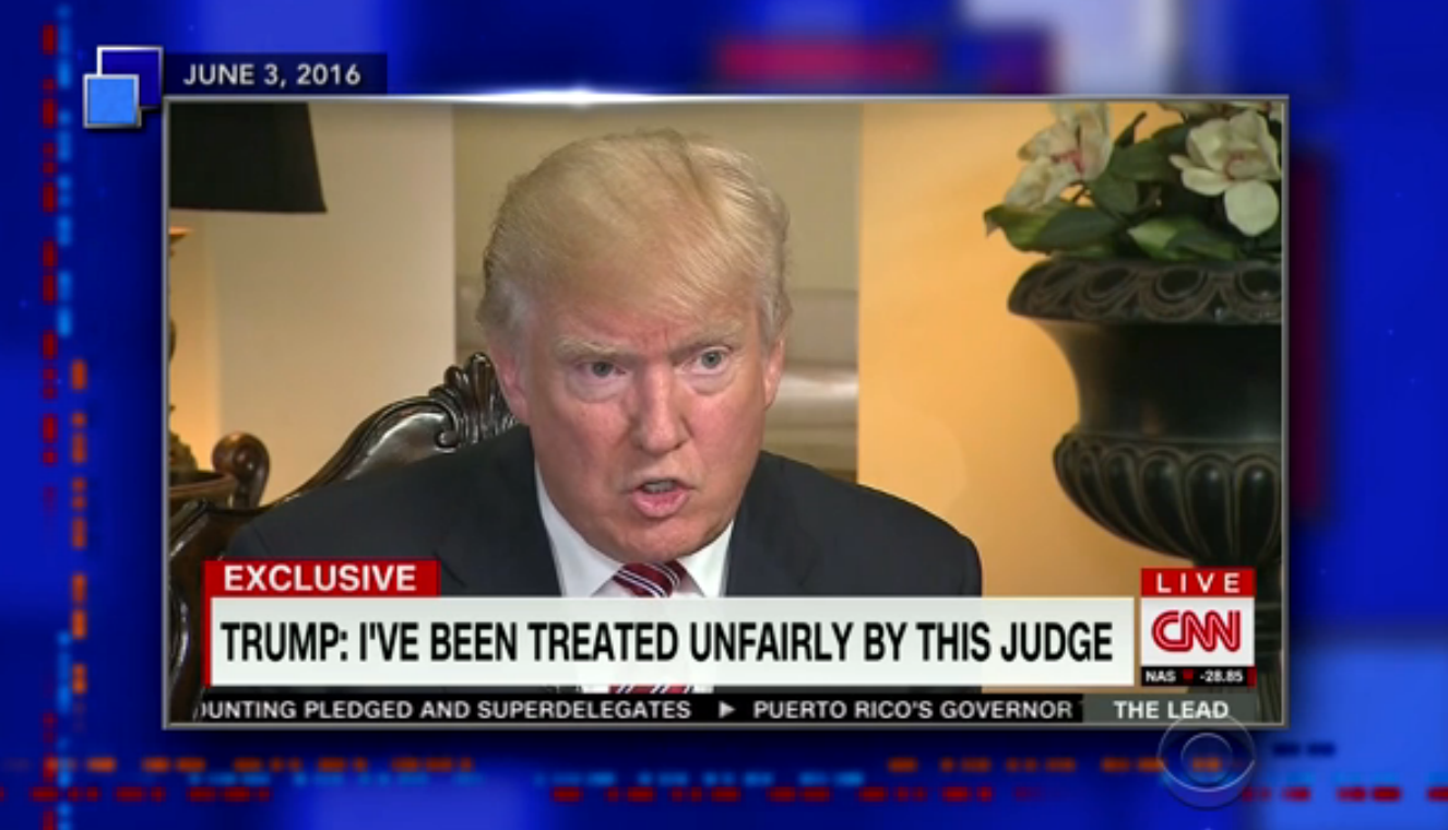 Donald Trump's comments on a judge. 