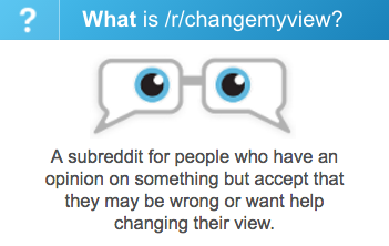 subreddit changemyview