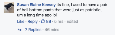 Comments on America flag bikinis. 