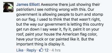 Comments about American flag bikinis. 