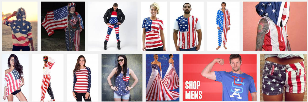 American flag clothing. 