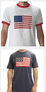 American flag tee shirt.