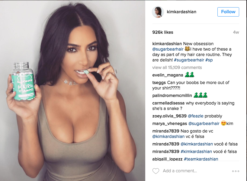 Kim Kardashian instagram vitamins