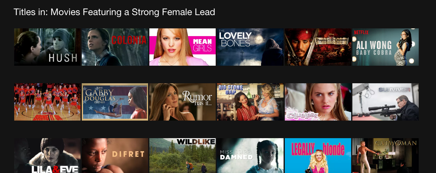 movies with a stong female lead Netflix