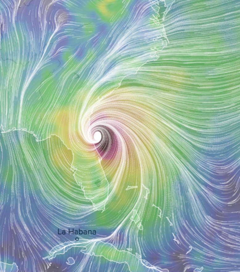 Hurricane Matthew's winds. 