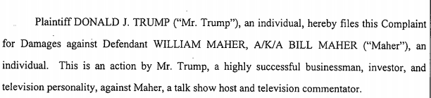 trump, maher