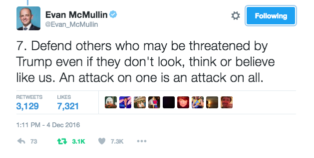 Evan McMullin tweet. 