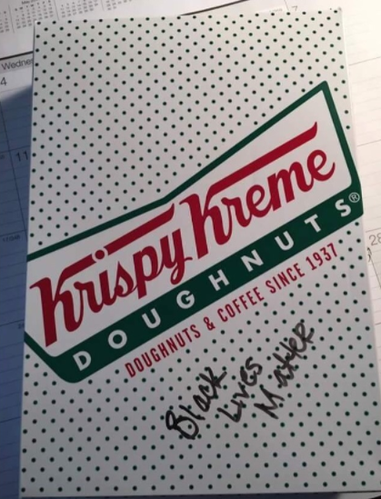 Krispy Kreme "Black Lives Matter" box. 