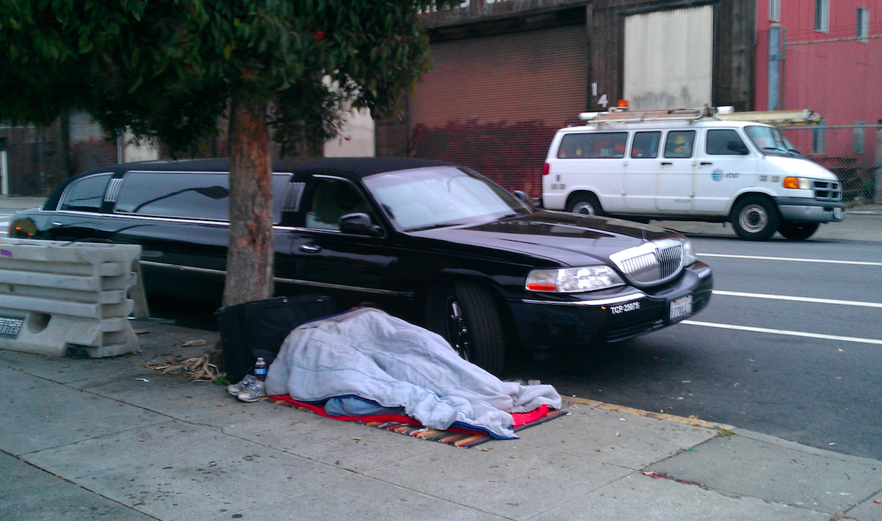 Homeless person in San Francisco