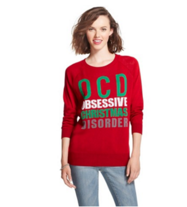Target's OCD Obsessive Christmas Disorder sweater