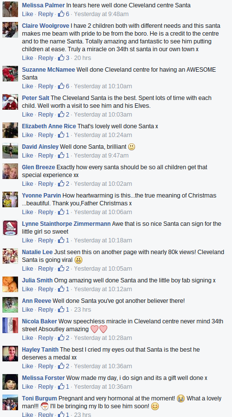 Cleveland Centre Facebook comments