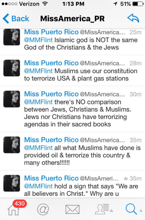 Miss Puerto Rico Muslims tweets