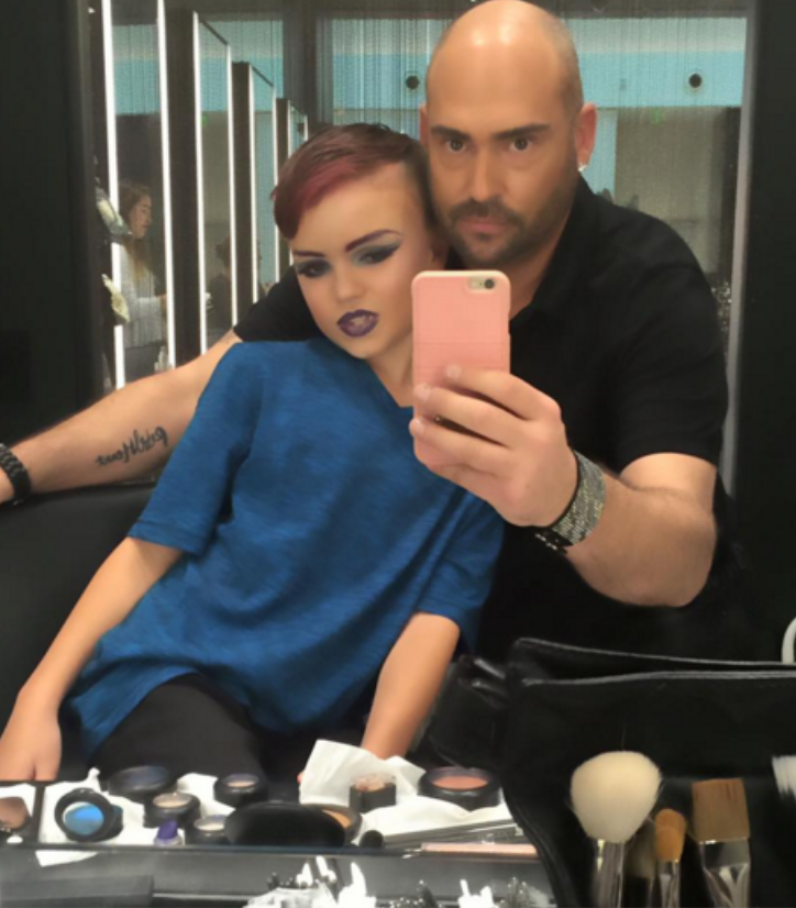 Ethan and MAC makeup artist