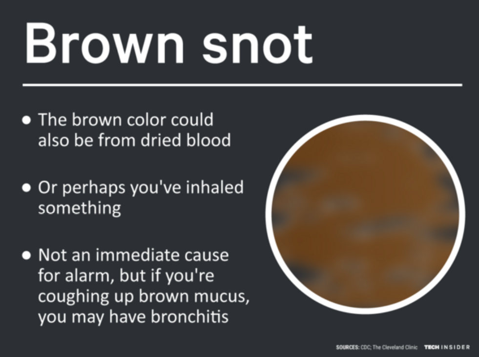 brown snot info