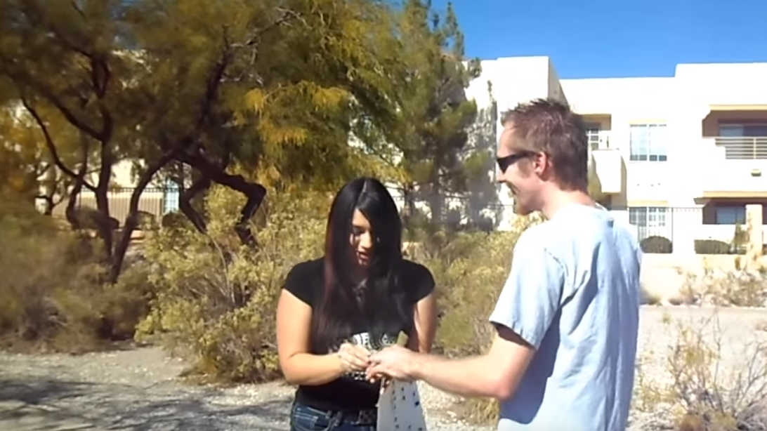 Woman proposing to man