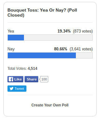 Bouquet toss poll