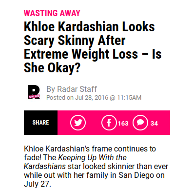 Khloe Kardashian headline