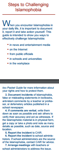 CAIR Islamophobia pocket guide