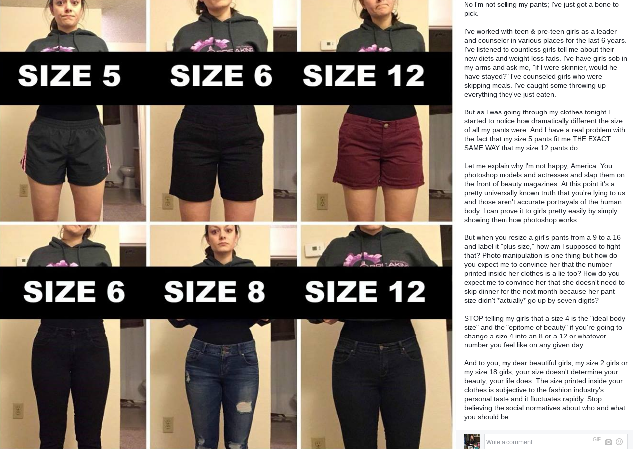 Woman Tries On All Pants To Make A Point About Size Attn