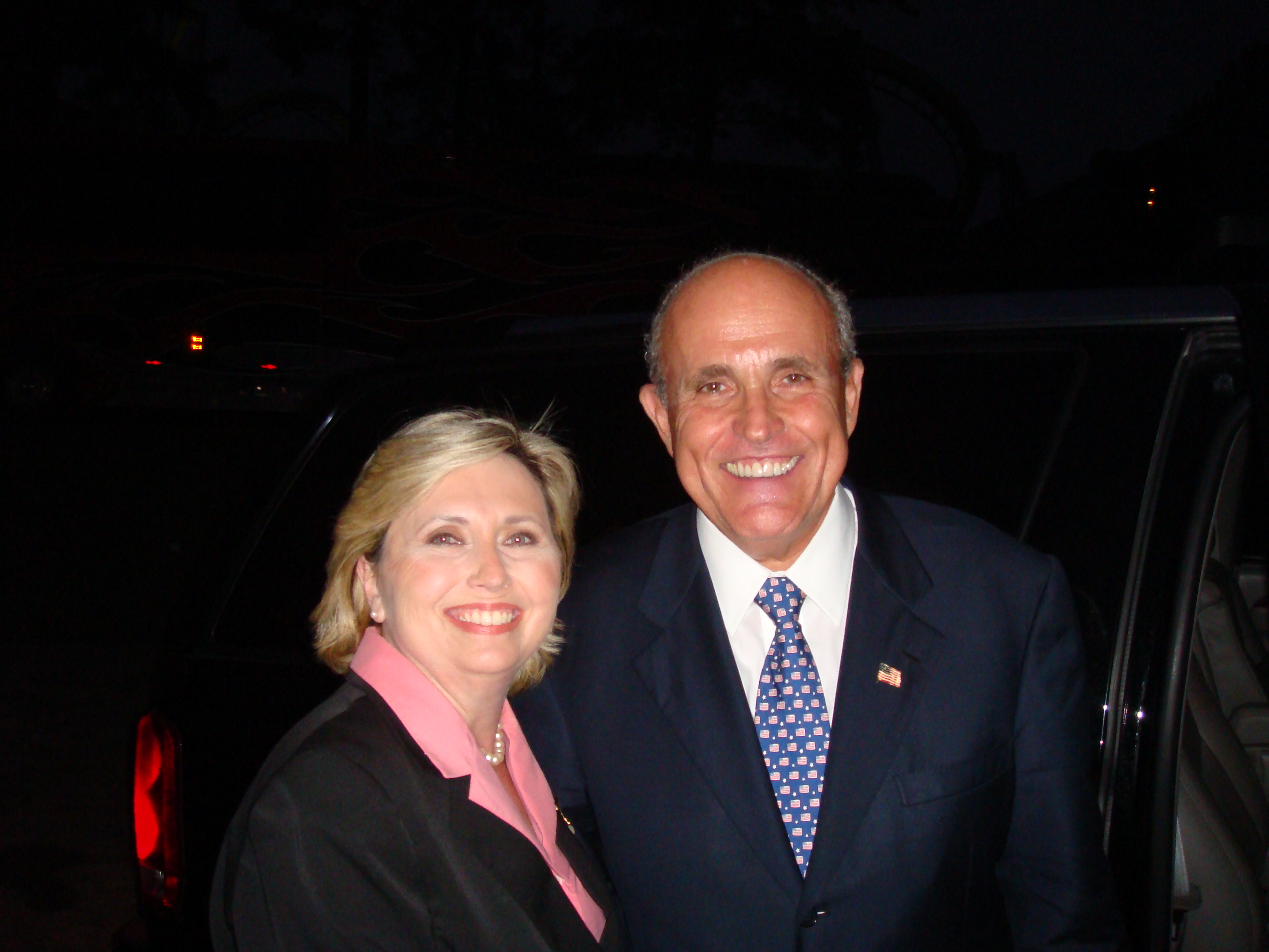 Teresa Barnwell with Former Mayor of New York City Rudy Giuliani