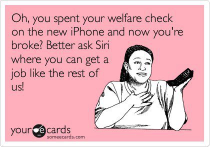 Welfare Siri Meme