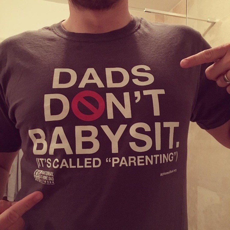 Dad babysitting shirt