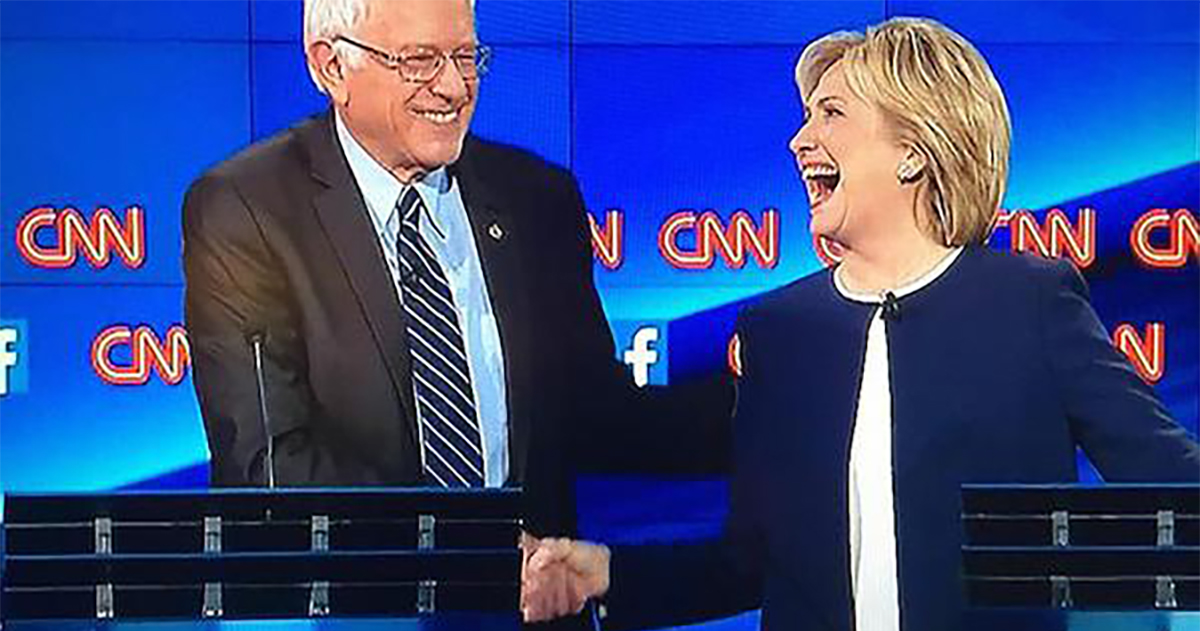 Bernie Sanders and Hillary Clinton