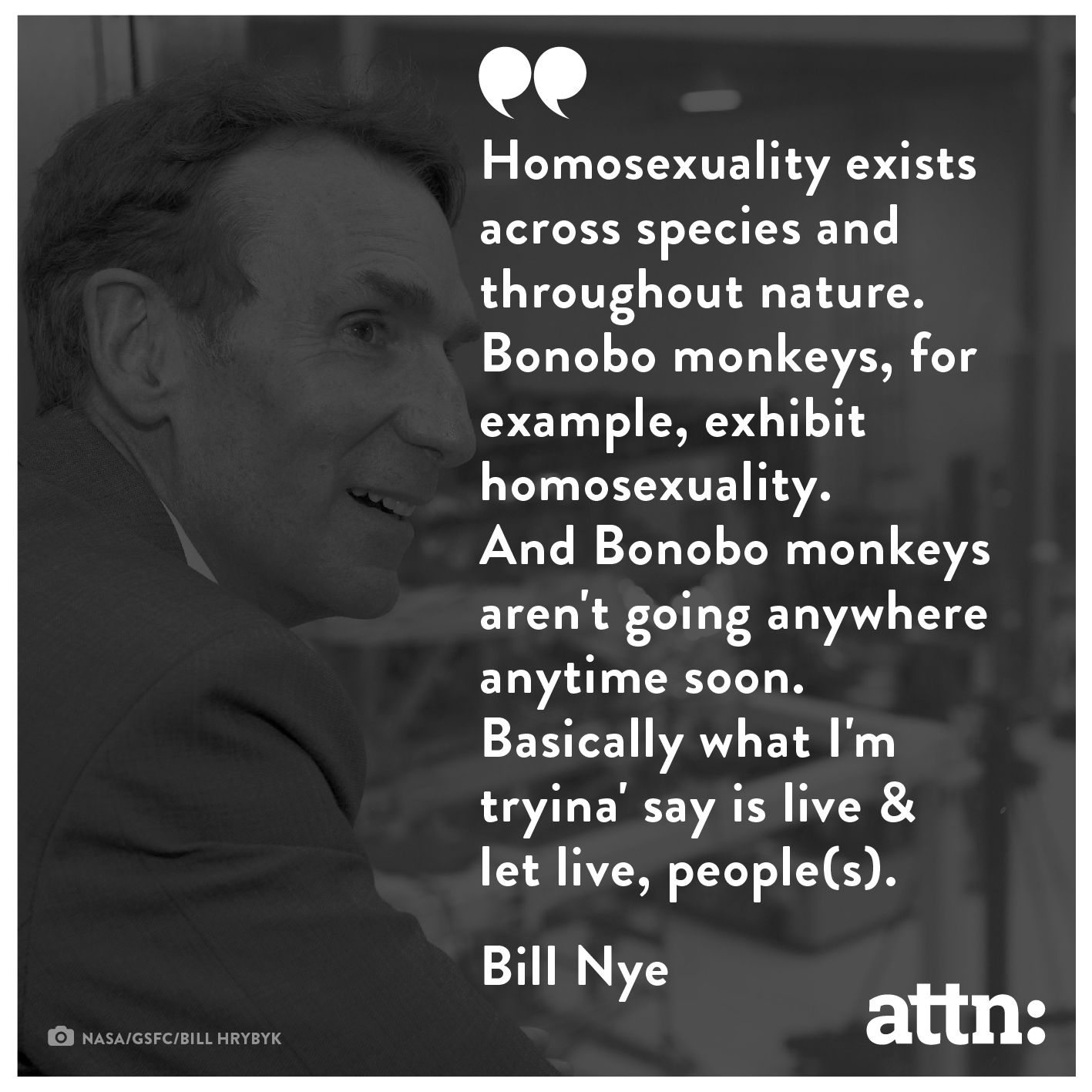 Bill Nye talks about homosexuality in other species