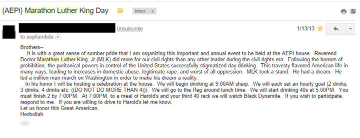 Fraternity email leak