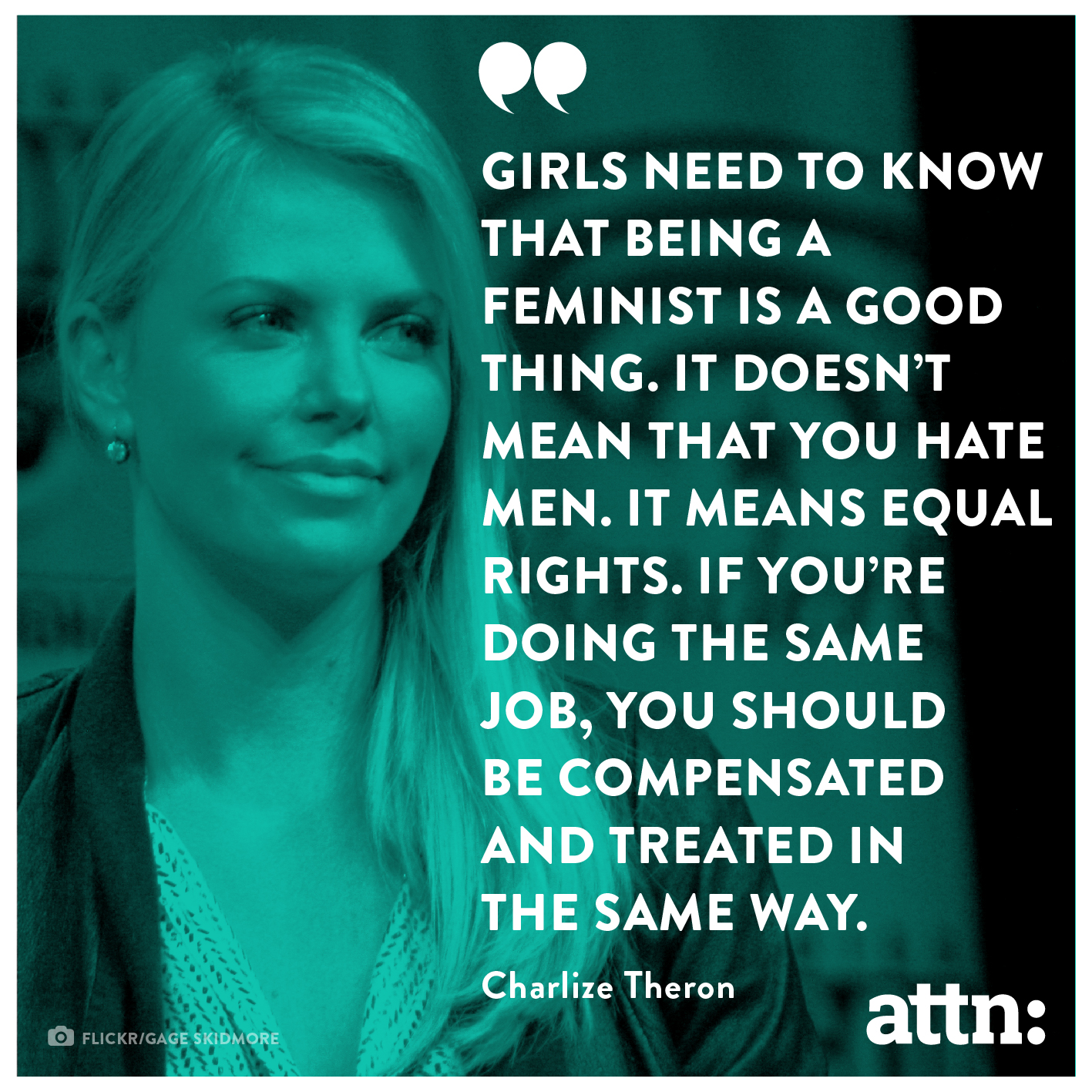 Charlize Theron comments on feminism