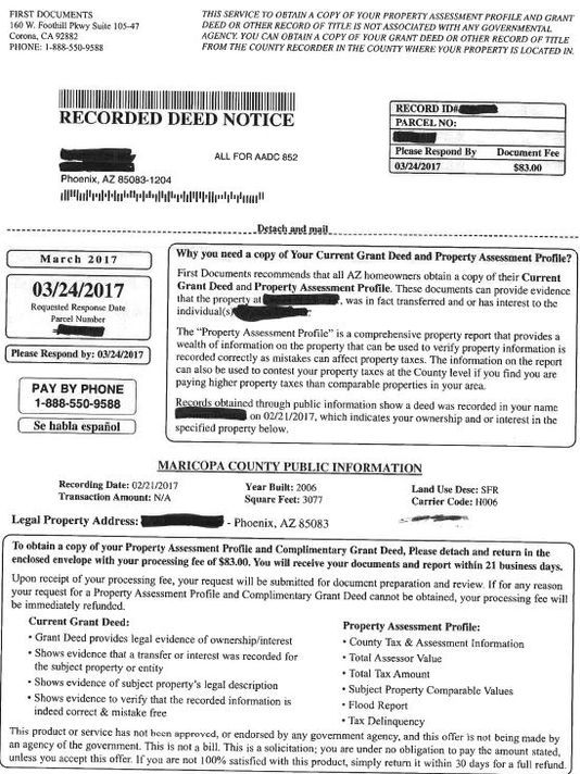 Recorded Deed Scam