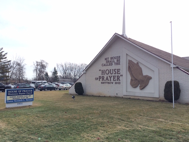 Exterior of House of Prayer Missionary Baptist Church in Flint