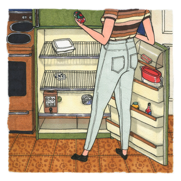 Sally Nixon fridge drawing