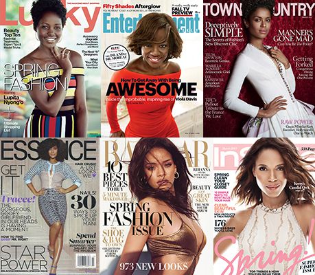 March 2015 magazine covers with women of color