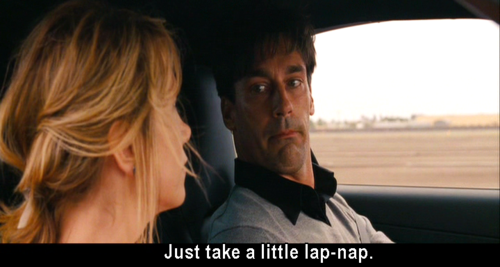 Lap nap scene in "Bridesmaids"