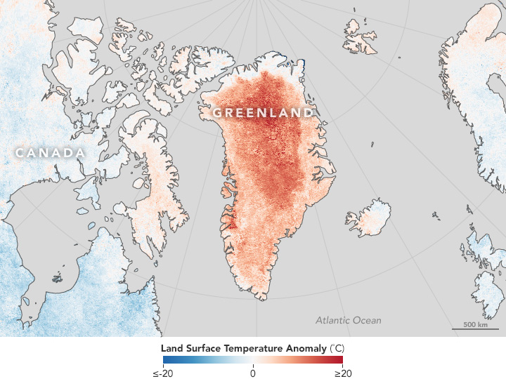 greenland temperatures map