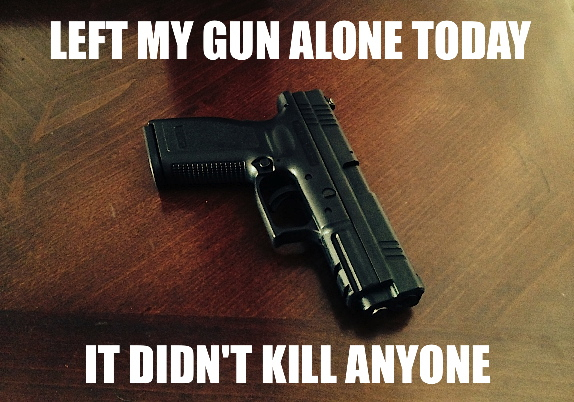 Meme about gun violence. 