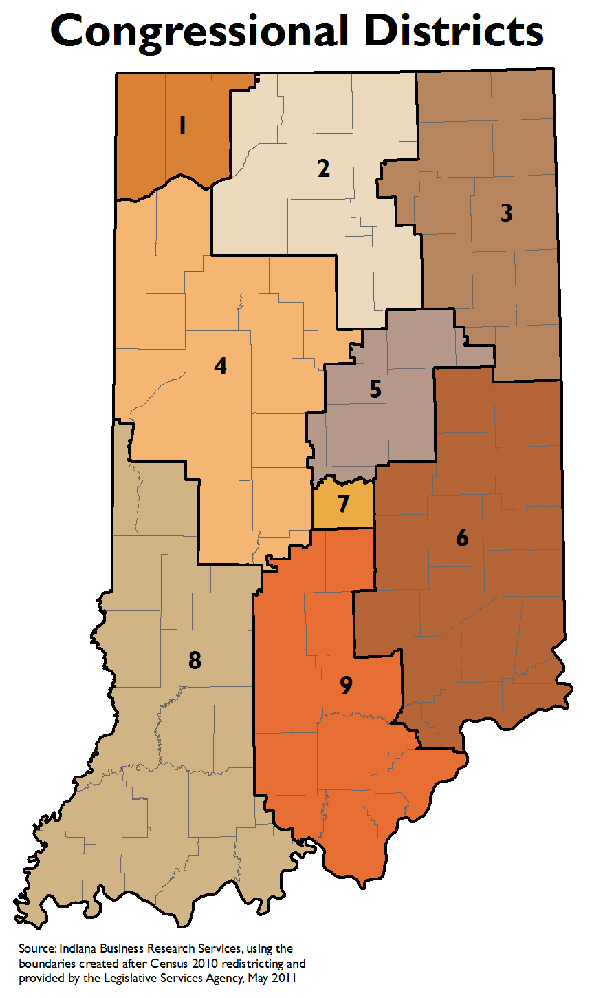 Indiana is one of the least gerrymandered congressional districts in the country