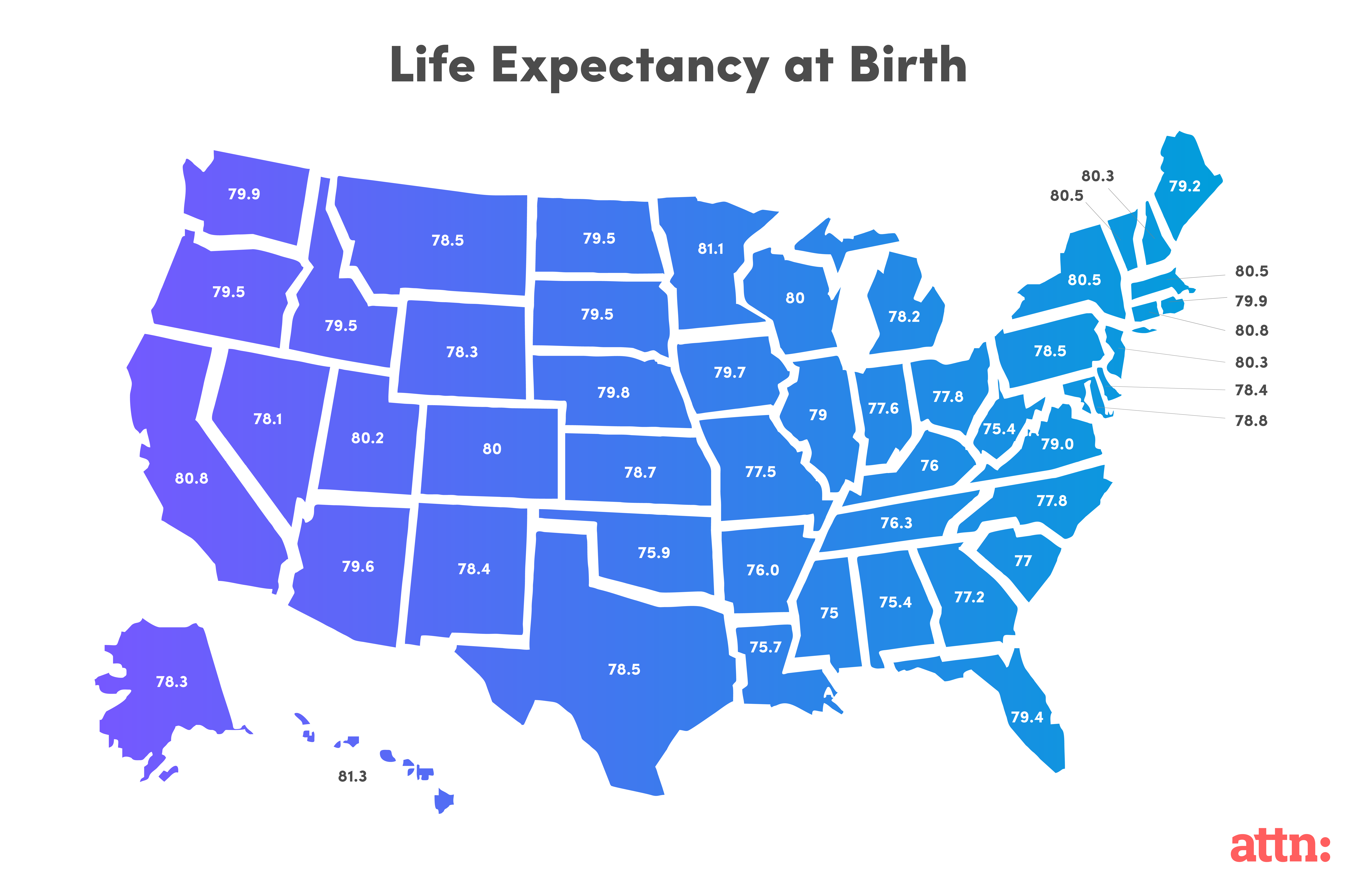 Life Expectancy By Zip Code Map