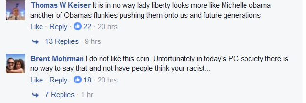 Lady Liberty Coin Facebook Comments