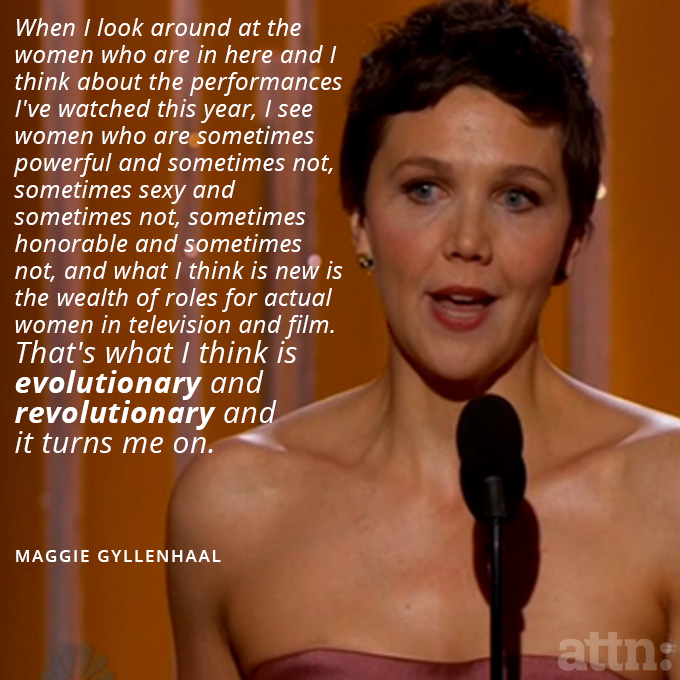 Maggie Gyllenhaal Acceptance Speech at the Golden Globes