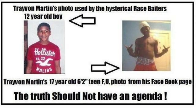 Fake picture of Trayvon Martin. 