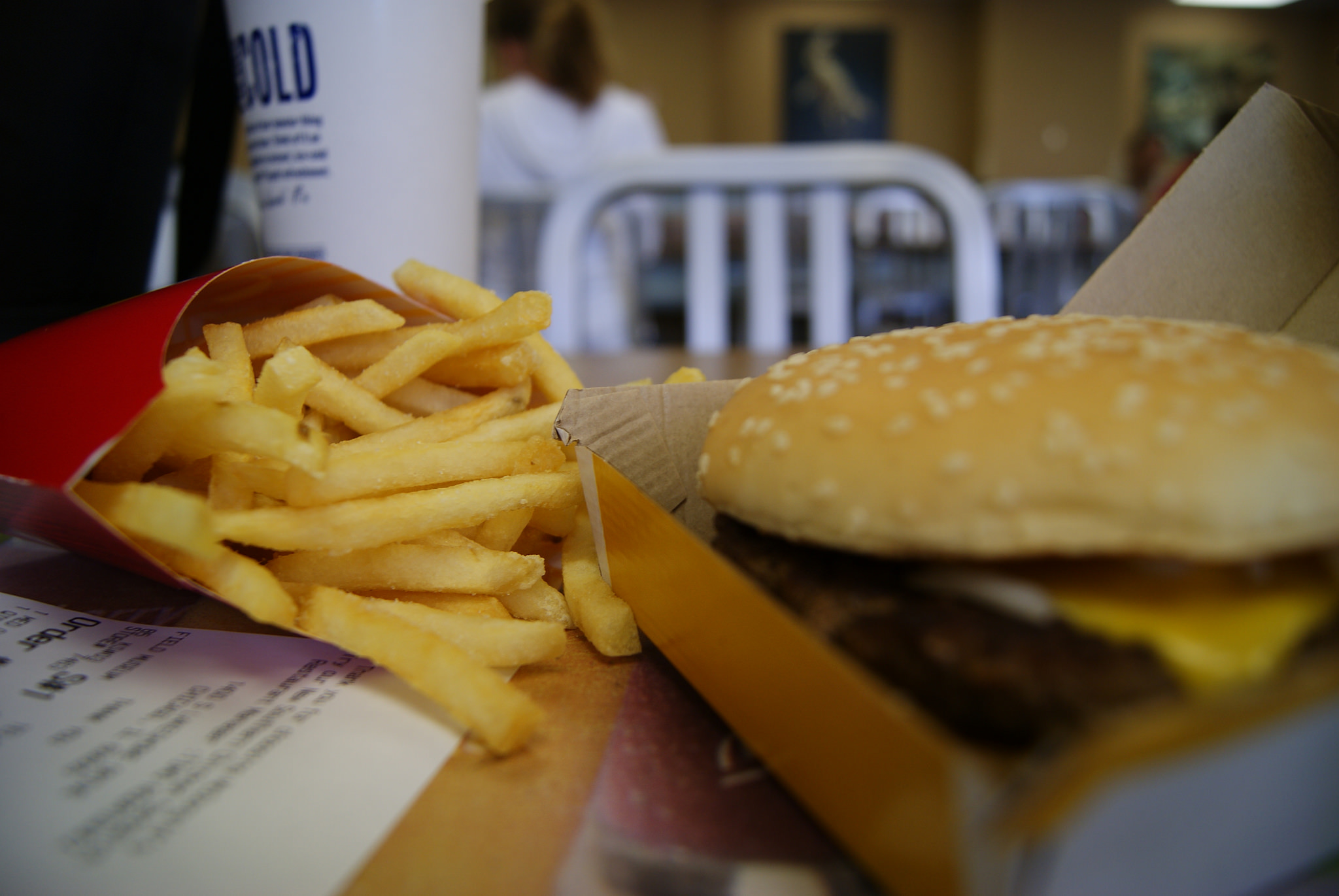 McDonald's Quarter Pounder burger and fries.