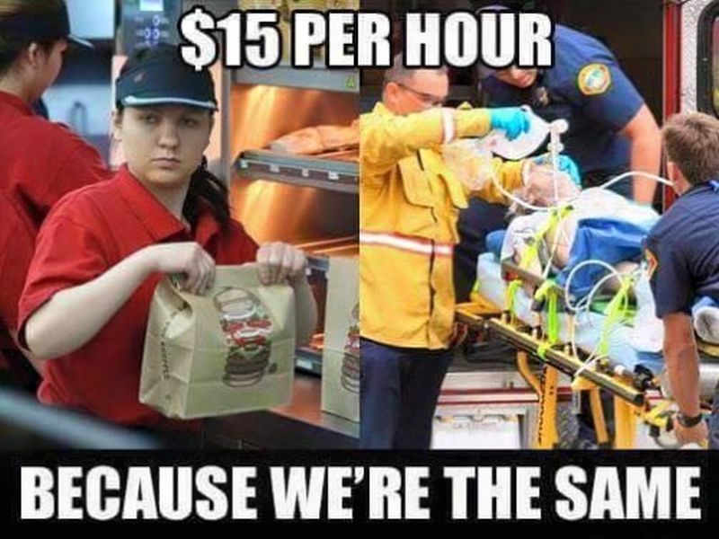 Minimum Wage Paramedic Meme