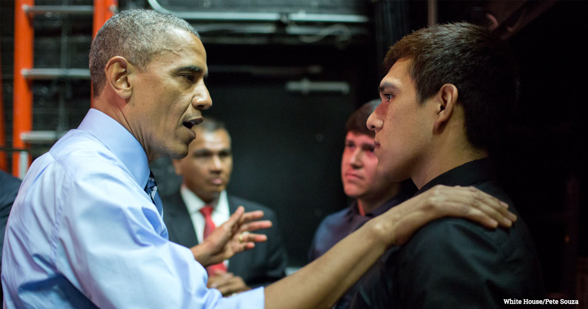 Obama and Young Man