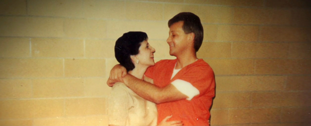 Oscar Ray and Rosalie Bolin embracing. The two met during his trial for murder and married in 1996 after his conviction. They remained married until Bolin was executed by the State of Florida in January.