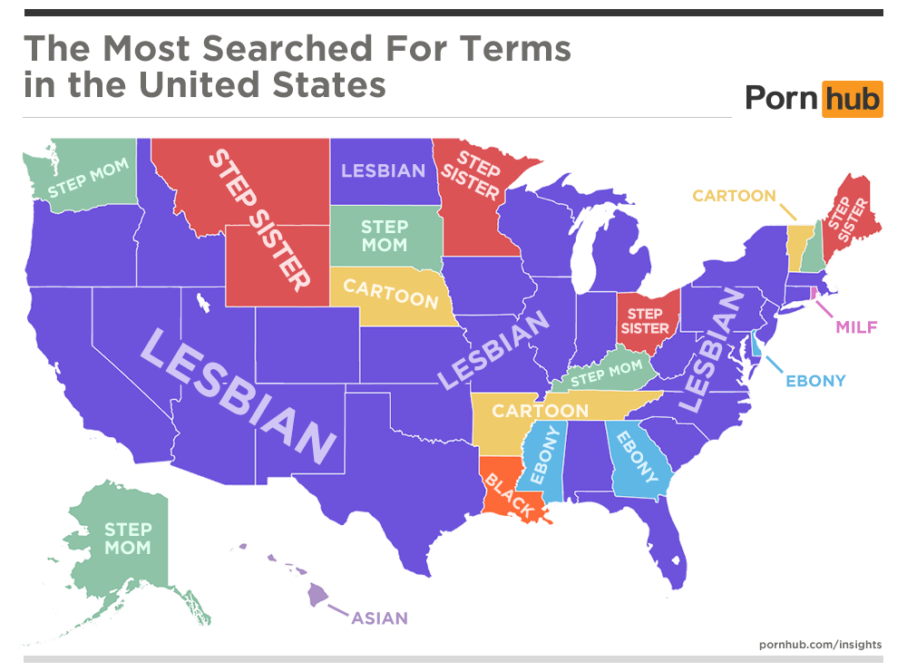 Black Porn Search - Most Searched Porn Terms on Pornhub by State - ATTN: