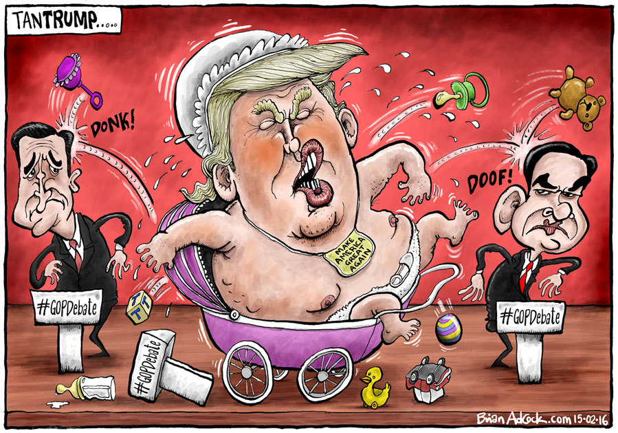 Scottish Trump Cartoon